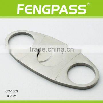CC-1003 9.0cm 2CR13 Stainless Steel Oval-Shaped Full Metal Cigar Cutter