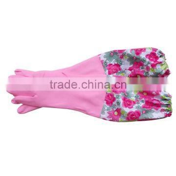 Warm Lace Reusable Latex Cleaning Gloves Waterstop Dishwashing Gloves Household Laundry Rubber Gloves photo-3
