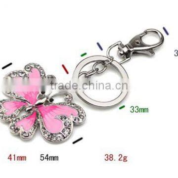 Wholesale Heart Shaped Metal Keyring Rhinestone Key Chain KY07-0006 photo-3