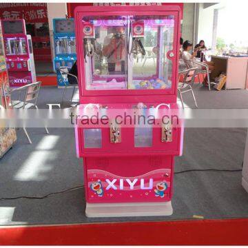 mini twins coin operated claw machine game toy crane claw prize vending machine