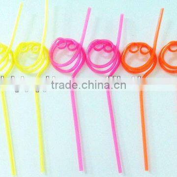 different colored and different shaped crazy drinking straws