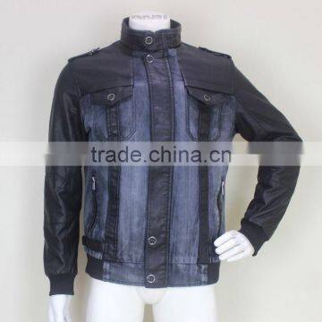 Mens Latest Design PU Leather Motorcycle Jacket 2014