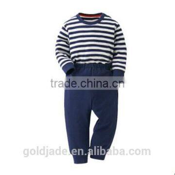 2016 Wholesale Kids Baby Stripe Pajama Suits Kids Stripe Cotton Pajamas photo-2