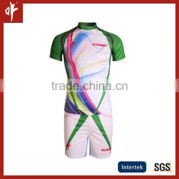 Manufacture Western Heat Transfer sublimation football jerseys,rugby training sets