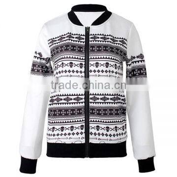 Custom Sublimation zipper jacket sweatshirt without hood