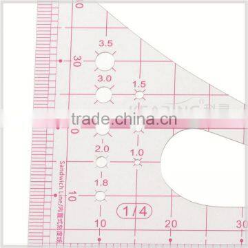 Kearing Flexible Plastic 1/4 Triangle Scale Rulers for Measure Built-in Calibration for Engineering Surveying#8514 photo-3