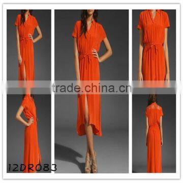 APPAREL!OEM!12DR083 FASHIONABLE DESIGN MAXI DRESS SUMMER 2012,HIGH QUALITY