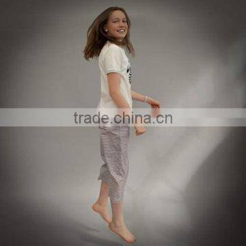 Wholesale Price Girl Sleepwear Korean Kids Pajamas Set With Printed Horse photo-2