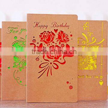 Wholesale Luxury Handmade Decoration Birthday Greeting Card Custom Paper Wedding Invitation Cards 2016