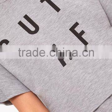 Cheap Price Custom Logo Print Ladies Pajamas Short Pyjama Summer Grey Loungwear Set photo-6