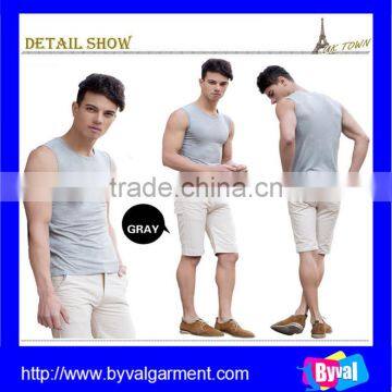 OEM plain vest men pure color cotton vest tank top made in China/Factory direct tank top