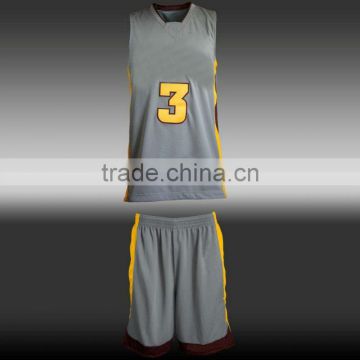 Yellow/gray basketball jersey sets