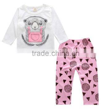 S17554A 2017 Kids Baby Girls summer clothes set