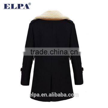 ELPA 2016 Fashion Kid's Coats Latest Design Wool Coat Lambswool Fur Collar Wool Overcoat photo-3