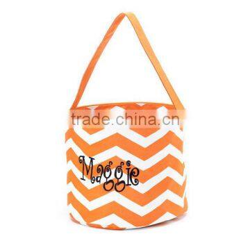 Personalized Chevron Striped Fashionable Halloween Bucket photo-3