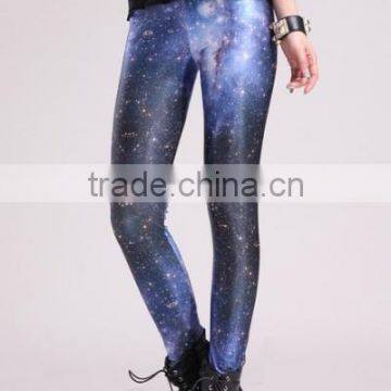Women Colorful Galaxy Print Leggings Stretchy Sexy Jeggings Pencil Pants