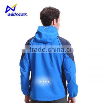 Hi Vis Windproof Waterproof Blue Windbreaker Jacket Custom photo-2