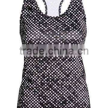 OEM Nylon Lycra Ladies Tops Images Women Fitness Workout Tank Tops photo-2