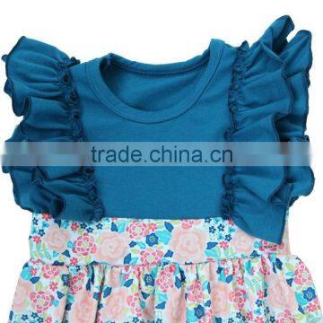 New Designs Baby 0-3T Cotton Ruffle Romper Kids Boutique Lovely Summer Romper photo-2