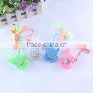 Led plastic transparent guitar necklace flash pendant childrenpendant