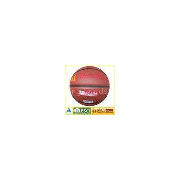 Soft PU Laminated Basketball multi colors , Nylon round official basketball ball