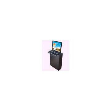 LCD monitor pop up mounted