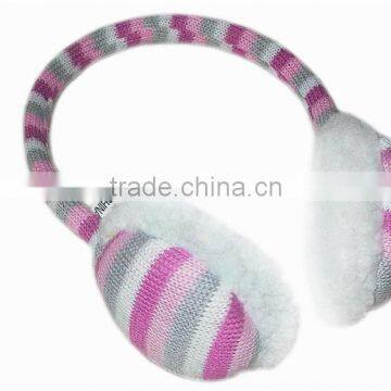 Wholesale knit warm unisex logo printing earmuffs for kids