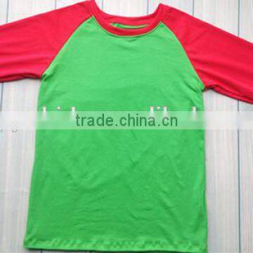 Latest christmas raglan shirts 3/4 sleeve ruffle raglan incing ruffle raglan shirts