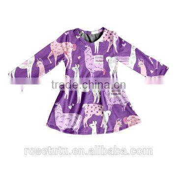 Sacrifice alpaca is an adult and children are very fond of an animal cotton printed with alpaca long-sleeved shirt wholesale