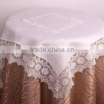 100% Polyester square lace tablecloths