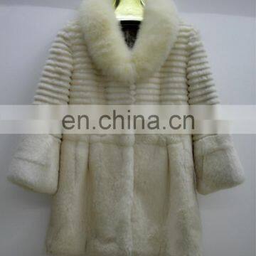 factory price real long women rabbit fur coat