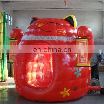 giant customized inflatable Money cat cash booth