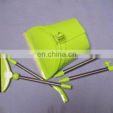 2013 new plastic retractable broom assembled foldable dustpan set