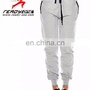 Wholesale OEM Polyester Green Slim fit construction Soft Woman Sweat pants tapered sweat pants