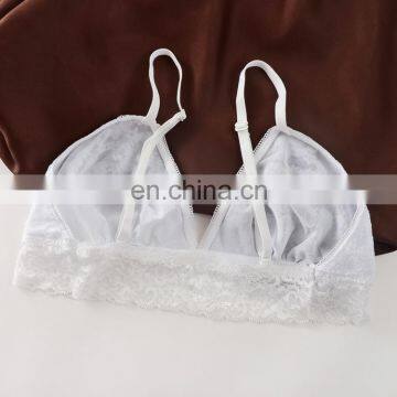 Encaje Sexy Bralette Lace Crop Top Bra Wireless photo-5