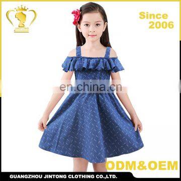 Hot selling imported kids dress clothes photo dresses