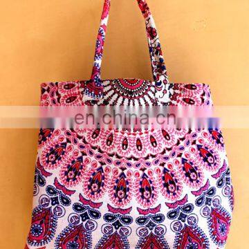 Indian Mandala Hand bag Handmade mandala tote bag Mandala cotton tapestry hobo handbag/girls shopper bag Handle mandala bag