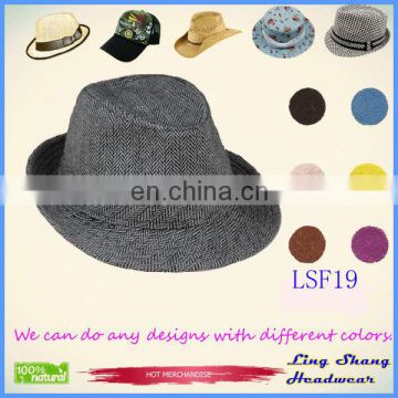 LSF19 Top Quality Low Price Popular Fabric Fedora fashion Hat decoration chinese hat