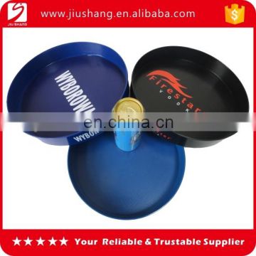 Promotional factory direct supply eco-friendly round plastic bar tray