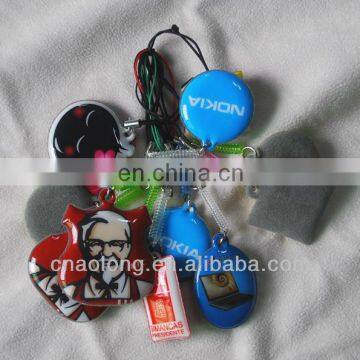 custom advertising gifts microfiber with pvc material cellphone screen cleaner