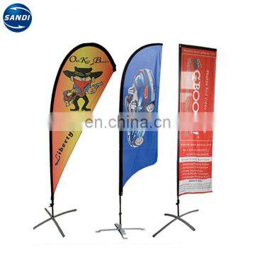 Cheap custom printing polyester advertising beach flag