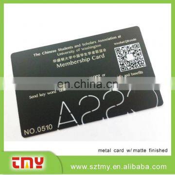 China supplier high quality black metal stainless steel business card