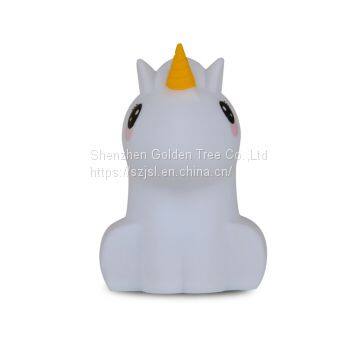 3D ODM/OEM Soft No-sharp Remote Control Safty Unicorn Shape Night Lamps For Kid photo-4