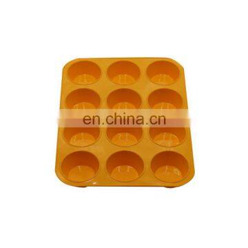 Silicone Cake 12-hole Round Muffin Plate DIY Egg Tart Six-hole Cake Flat Bottom Baking Plate Mould photo-5