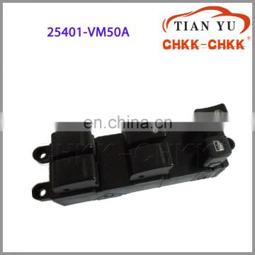 Alibaba Website Power Accessories Black Electric Power Window Switch For Used Japaness Cars OEM 25401-VM50A