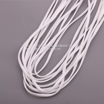 3mm Flat Round Elastic Band Cord Earloop for Face Mask