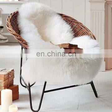 Household modern bedroom sheepskin rattan fluffy faux fur rug