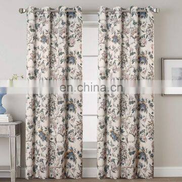 Thermal Insulated Grommet Printing Blackout Curtain for Bedroom