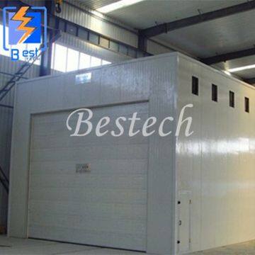 Industrial sand blasting room for large steel structure