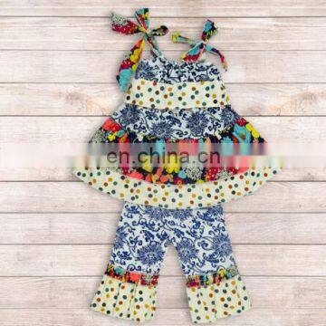Latest Fashion Summer Dresses Pants 3 Pcs/set 2019 Baby Persnickety Remake Pajamas China Posh Boutique Clothing Manufacturers